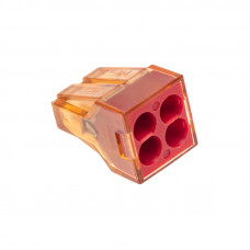 Экспресс-клемма СМК 773-604 с пастой, 4-проводная 0,75-4 мм² (блистер 5 шт/уп) REXANT